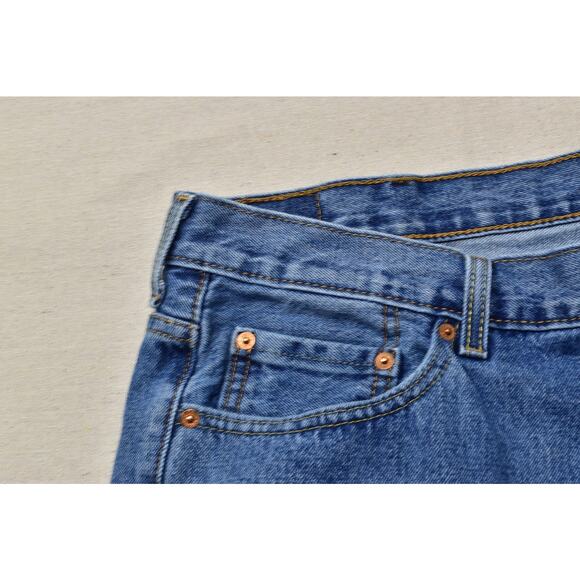 Levi's 550 Relaxed Fit Jeans Men's Blue Regular Size 46x30 Cotton Blue Zip - Picture 5 of 8